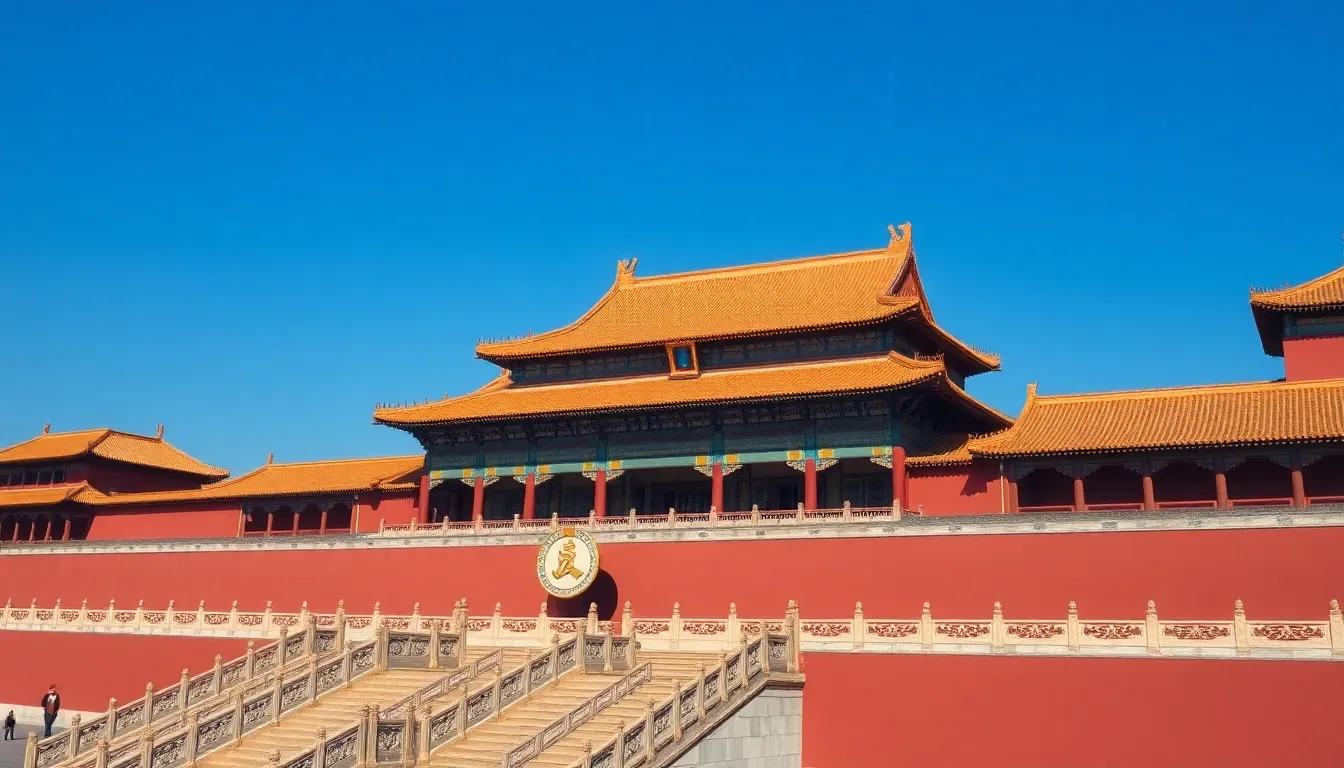 Filming in Beijing with Forbidden City view