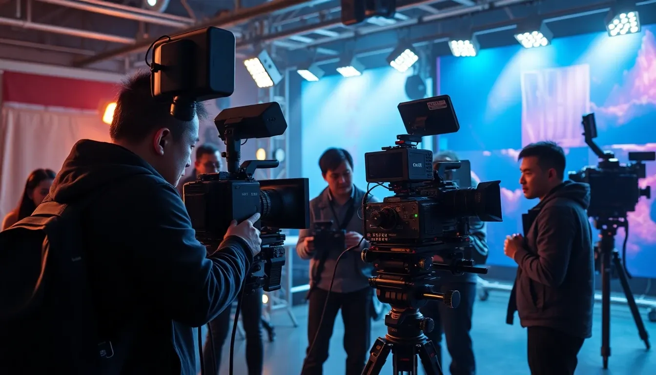 Chinese Film Crew - filming location in China