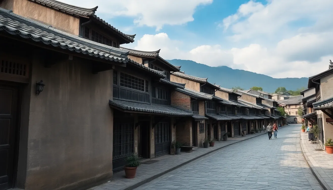 Filming location in China